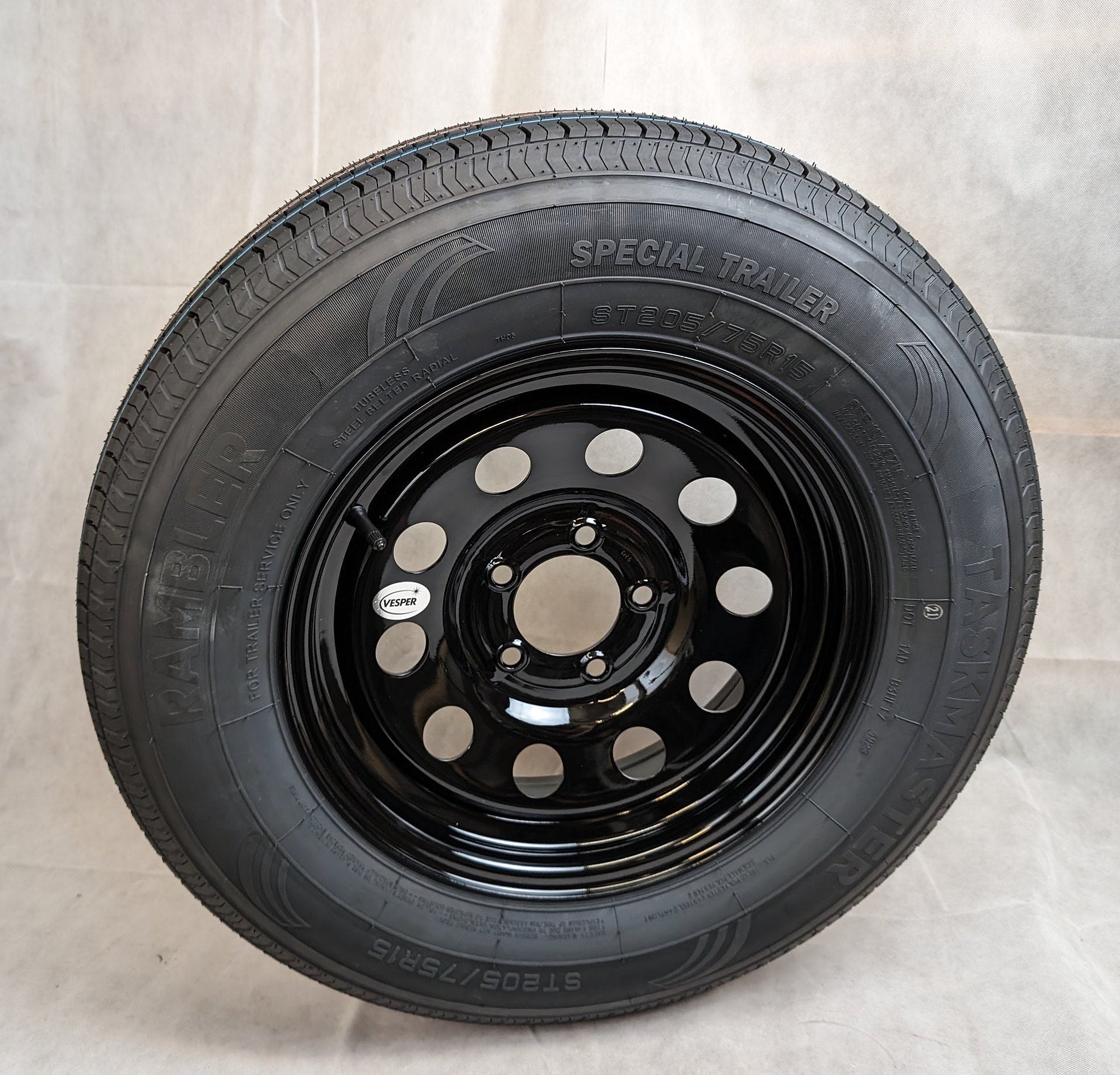 Taskmaster Rambler 205/75R15 Tire on Vesper 5-Lug 15