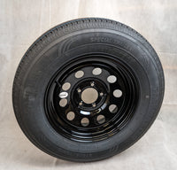 Taskmaster Rambler 205/75R15 ST Radial Trailer Tire with 15" Vesper Black Steel Wheel - full product view
