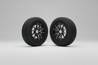 Taskmaster Trinity Aluminum Trailer Wheel & Rambler ST205/75R15 Tire – Load Range C (6 Ply) | 15" Premium Combo - 1,820 lb, 5