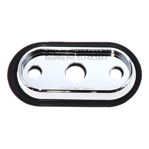Tecniq S170 Chrome Base & Gasket for Surface-Mount Marker Lights - full product view | AAA Trailer