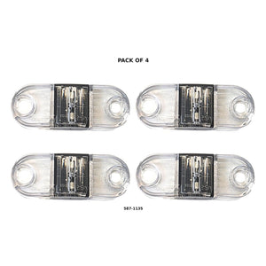 TecNiq S17 Amber Trailer Marker Light 4-Pack – 2" x 1" LED Clearance — 4-Pack composite | AAA Trailer