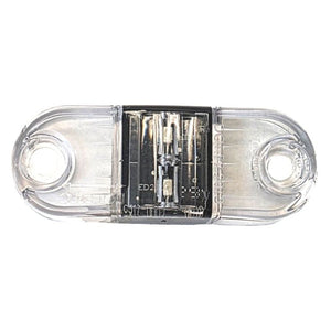 TecNiq S17 Amber LED Trailer Marker Light – Clear Lens | 2" x 1" Waterproof LED - full product view | AAA Trailer