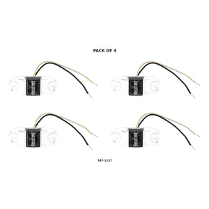 TecNiq S17 Red Trailer Marker Light 4-Pack – 2" x 1" LED Clearance — 4-Pack composite | AAA Trailer