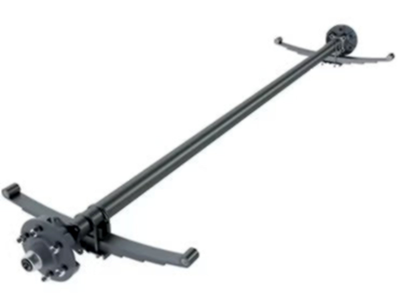 Terran 3,500 lb Trailer Axle – 95" Hub Face – 80" Spring Center – 5 on 4.5 – Idler Axle Kit