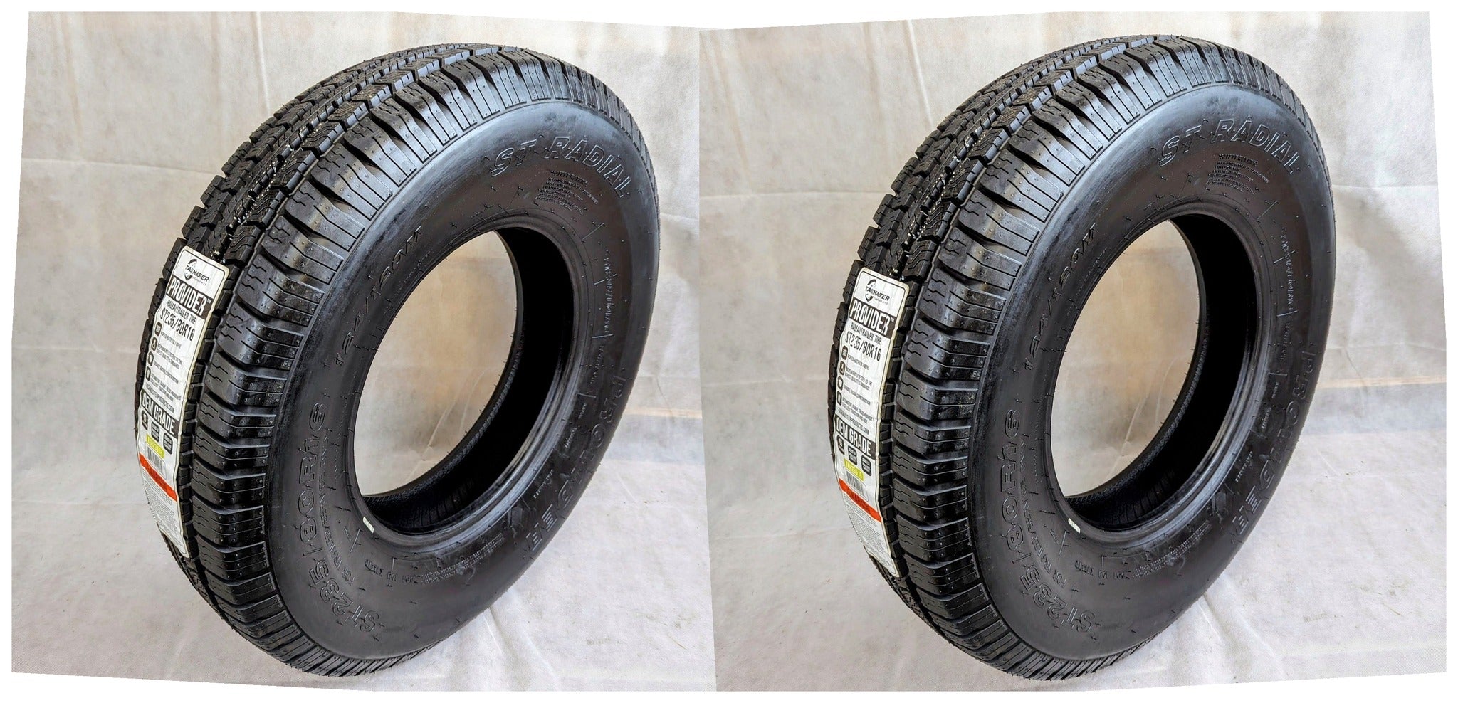 Provider 235/80R16 Trailer Tire – Set of 2 – Load Range E ST Radial