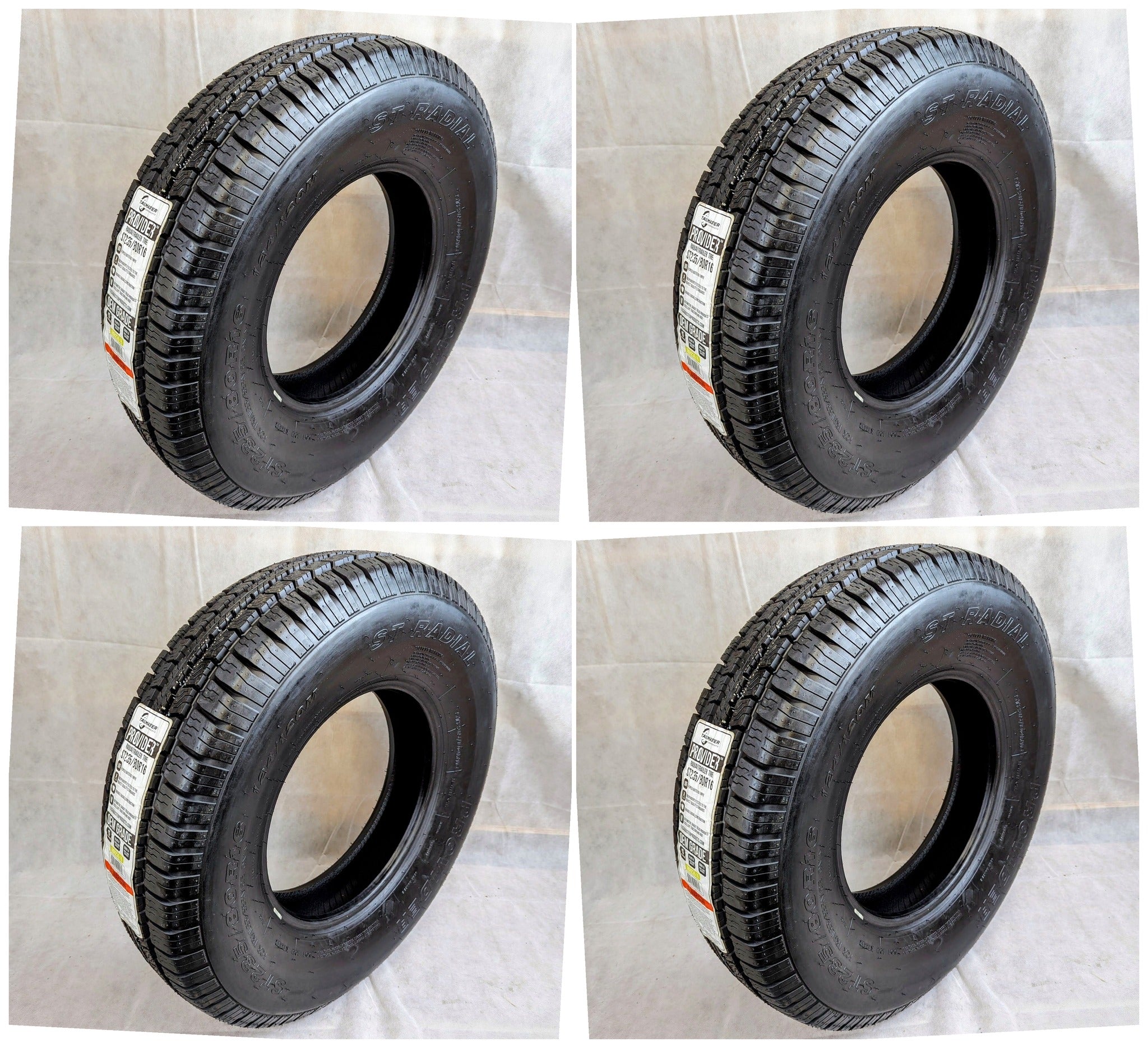 Provider 235/80R16 Trailer Tire – Set of 4 – Load Range E ST Radial
