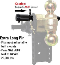 TowWorks 79832 Keyed Alike 5/8" Trailer Hitch Lock with Extra Long 4-1/2" Span Pair - close-up view | AAA Trailer