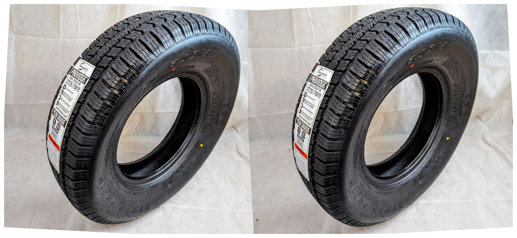 Provider 225/75R15 Trailer Tire – Set of 2 – Load Range E ST Radial