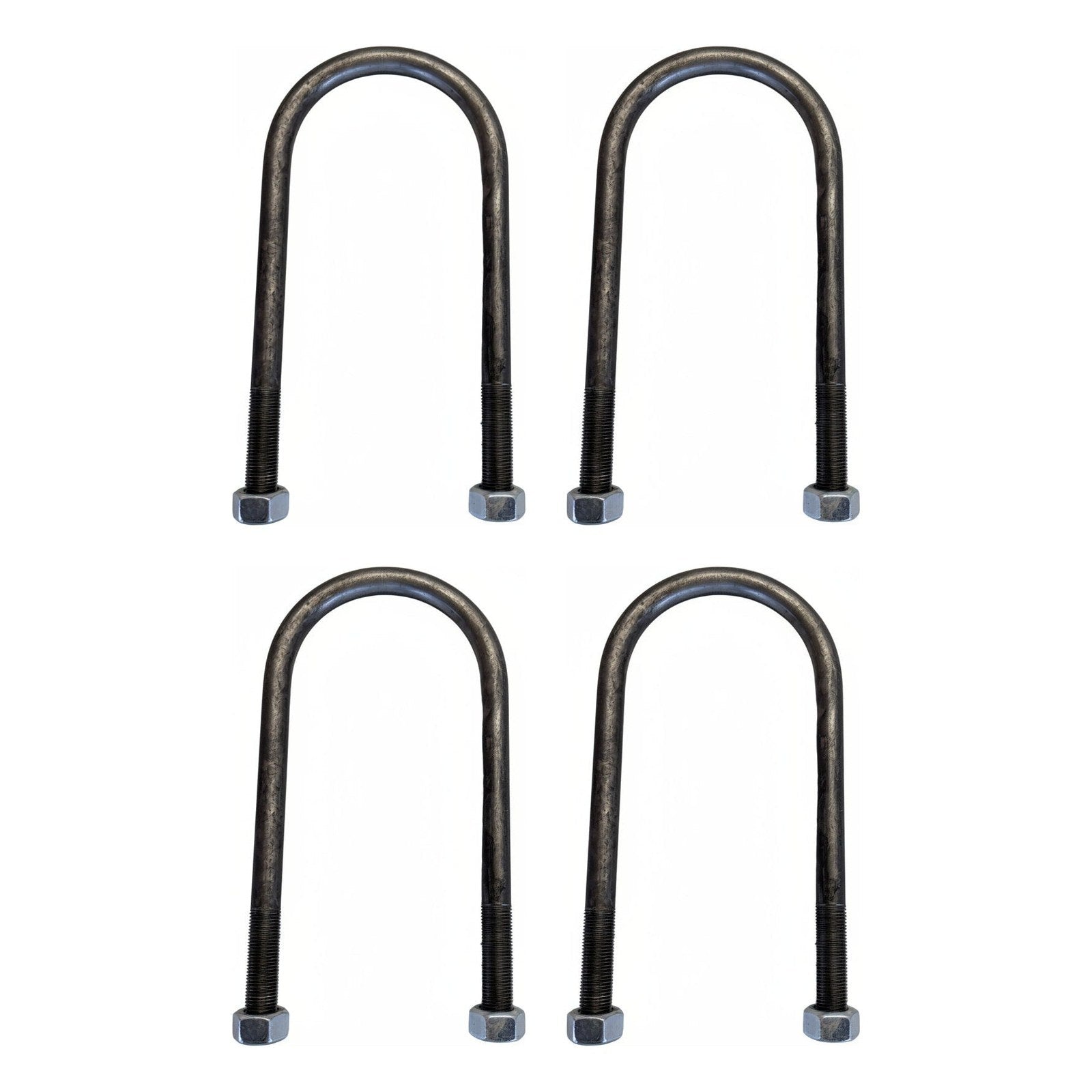 Trailer Axle U-Bolt + Nuts 4-Pack – 3.5" x 7-7/8", 9/16"-18 (8K Round Axle)