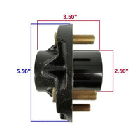 Trailer Hub Assembly 5-Bolt on 4-1/2" Studded Trailer Hub (Shorty - 3-1/2") for 1-1/16 Inch Straight Axle Spindle - 2000 lbs,