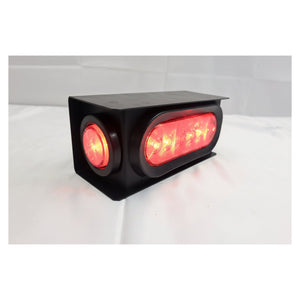 Trailer Light Box Kit w/ LED Lights – 6.5" Oval + 2.5" Marker | Steel Housing - full product view | AAA Trailer