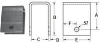 Trailer Short Front Spring Hanger 1 1/2" Drop - alternate angle | AAA Trailer