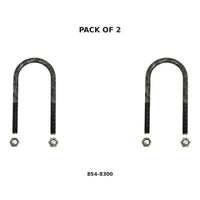 Trailer U-Bolt Pair – 3" x 7" with Nuts – 9/16"-18 Thread for 5,200-7, — Pack of 2 | AAA Trailer