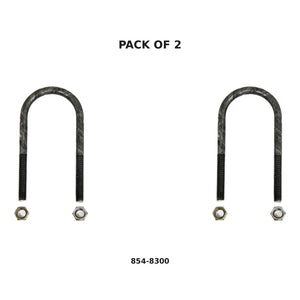 Trailer U-Bolt Pair – 3" x 7" with Nuts – 9/16"-18 Thread for 5,200-7, — Pack of 2 | AAA Trailer