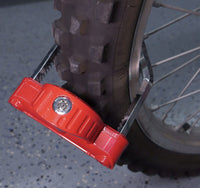 Trimax UMAX25 installed on a trailer coupler — blocks hitching to any ball