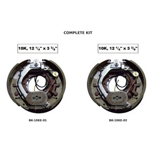TRP 12-1/4" 12-1/4" x 3-3/8" Electric Trailer Brake Set – Complete LH + RH Pair  — Kit composite | AAA Trailer