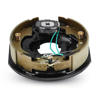 TRP 10" Left Side Self-Adjusting Electric Brake for 3500-4400lb Axles - 4400 lbs - close-up view | AAA Trailer