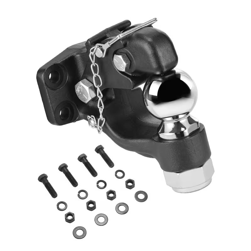TRP Pintle Hitch 2-5/16" Mount Hitch Ball for 2.5" to 3" Lunette Ring 20000 lbs / 30000 lbs
