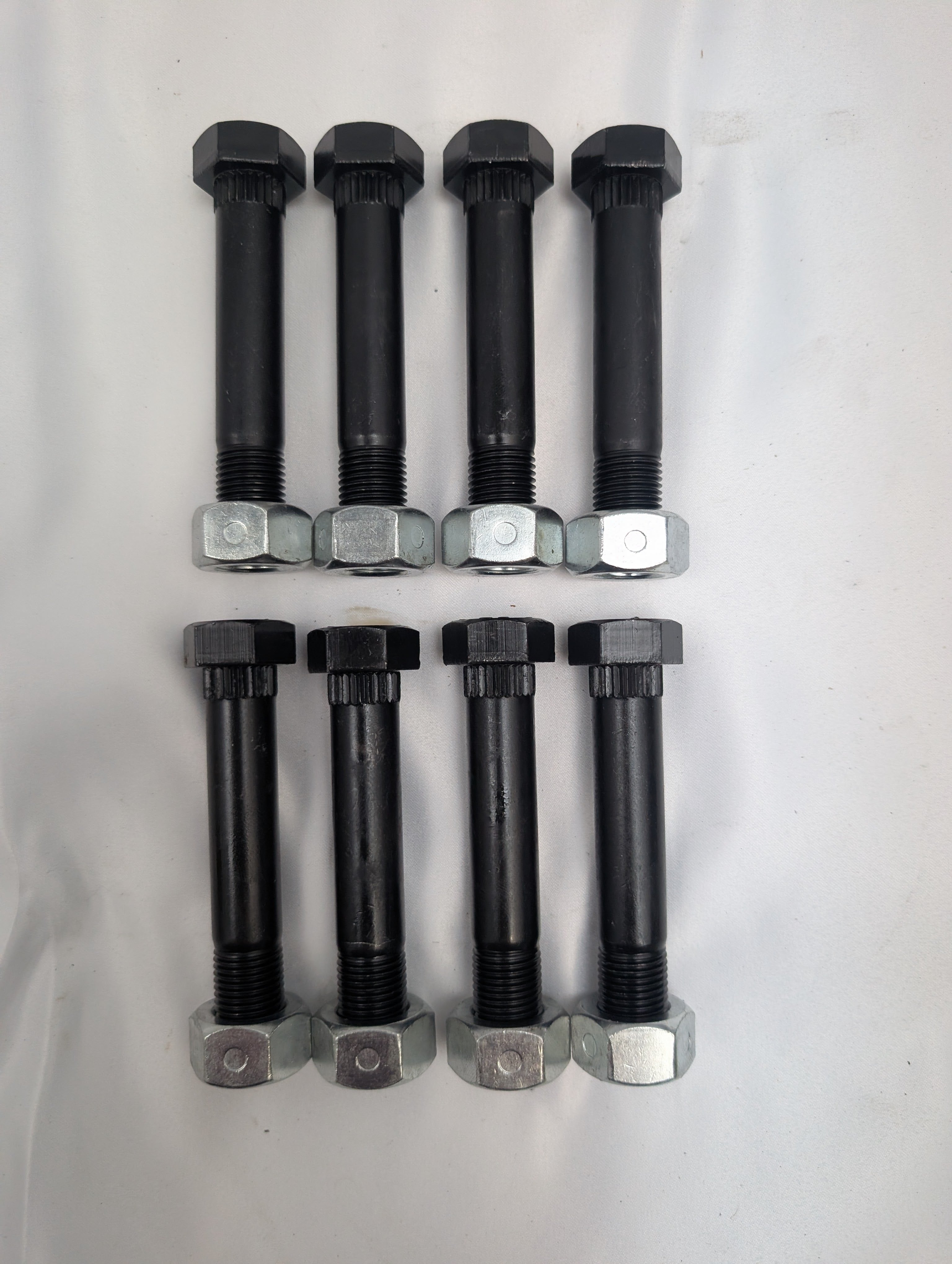 TruRyde® 1181 – Splined 9/16”-18 × 3” Shackle Bolt w/ Flanged Lock Nut | Tandem Set (8)