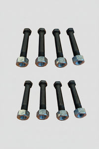 TruRyde FA-7-17 splined shackle bolt 9/16-18 x 3-1/2 with lock nut (tandem set, 8-pack)