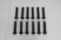 TruRyde FA-7-187 greasable wet shackle bolts – bulk set of 12 with grease zerk fittings and flanged lock nuts for tandem trailer suspension