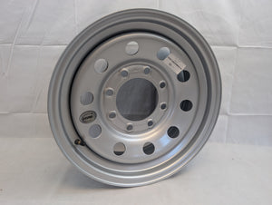 Vesper 16" x 6" Steel Modular Trailer Wheel - 8 lug on 6.5 Bolt Pattern - Silver or Black - 7,000 lb, 8x6.5 - close-up view |