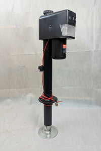 VEVOR POWER TONGUE JACK 3500# LIFT BLACK, 18" TRAVEL, DROP LEG - 3500 lbs - detail view | AAA Trailer