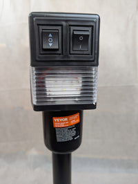 VEVOR POWER TONGUE JACK 3500# LIFT BLACK, 18" TRAVEL, DROP LEG - 3500 lbs - alternate angle | AAA Trailer