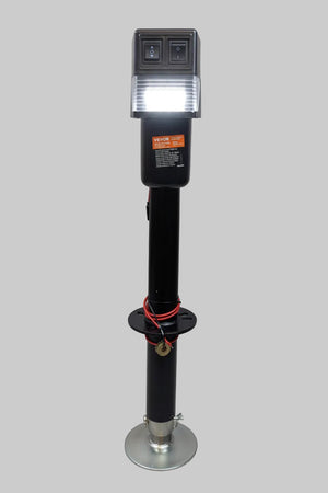 VEVOR POWER TONGUE JACK 3500# LIFT BLACK, 18" TRAVEL, DROP LEG - 3500 lbs - full product view | AAA Trailer