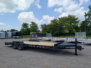 Watchdog GBA 22 ft equipment trailer — 14K GVWR matte black at AAA Trailer, Howell MI