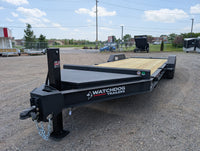 Watchdog GBA 22 ft equipment trailer — HOSS wedge ramps for skid steer and mini excavator loading