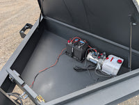 Watchdog GBA equipment trailer — side-mount fork pocket storage for pallet forks