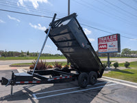 Watchdog Wrangler dump trailer — heavy-duty channel steel frame construction
