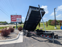 Watchdog Wrangler 7 ft x 14 ft dump trailer — telescopic lift hoist cylinder