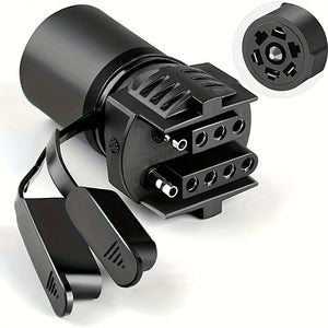 7-Way Round to 4 & 5 Pin Flat Trailer Adapter with Dust Covers