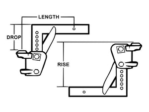 Reese 63911 Replacement Weight Distribution Hitch Shank, 2-1/2-Inch Receiver, 10-Inch Drop
