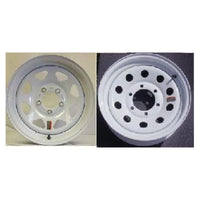 14-Inch White Spoke Wheel with 5.5-Inch Width and 5-4.50 Bolt Pattern - full product view | AAA Trailer