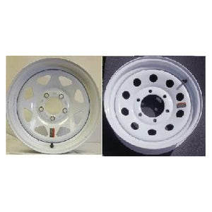 14-Inch White Spoke Wheel with 5.5-Inch Width and 5-4.50 Bolt Pattern - full product view | AAA Trailer
