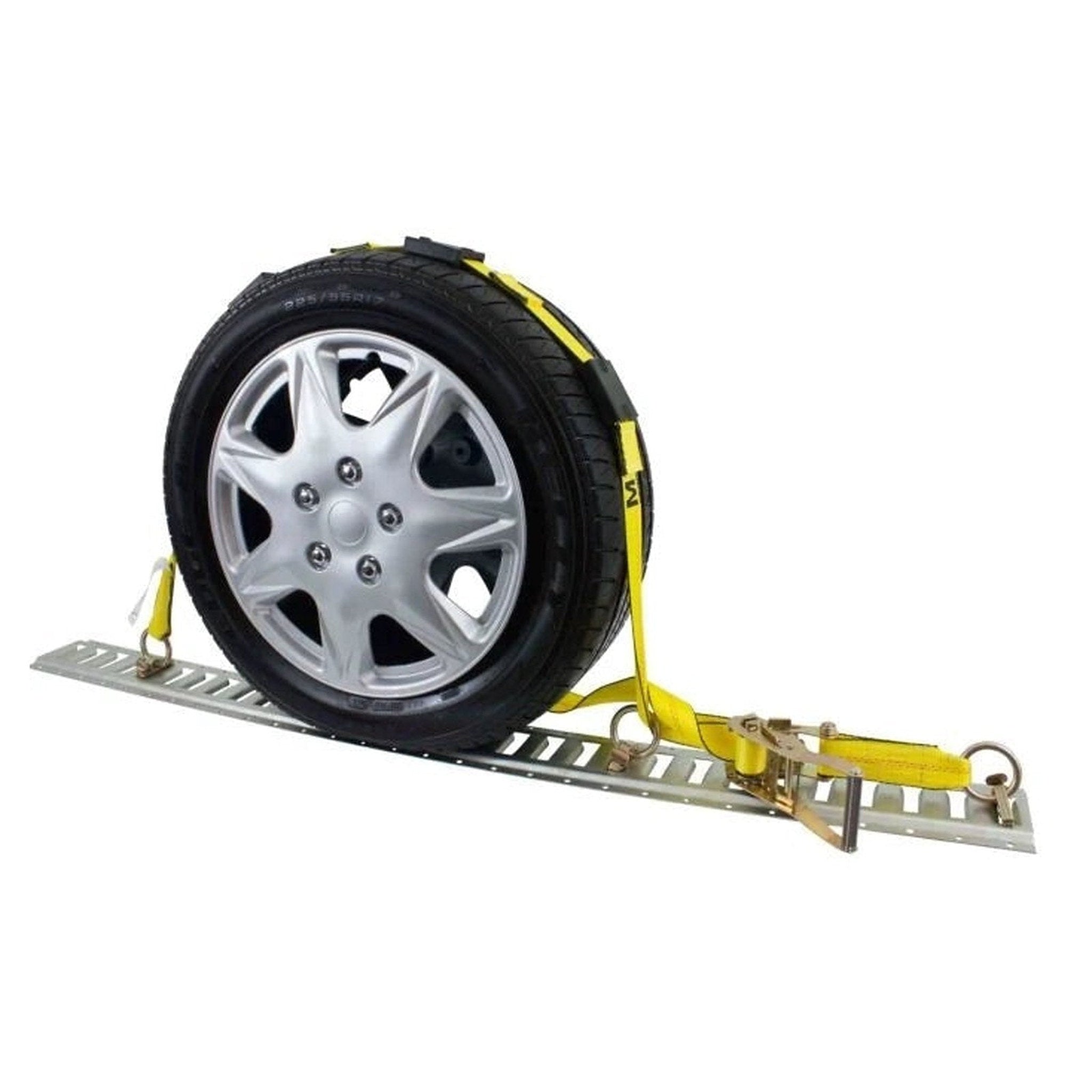 Wheel Straps with E Track Fittings  Auto Hauler Ratchet Strap for Towing a Car, ATV, UTV or Van (PAIR)