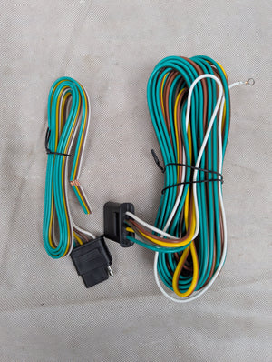Trailer Wiring Harness Kit, 25ft Trailer Wire with 4 Flat Extension Connector, 4 Pin Flat Wishbond Wiring Light Kit - full pr