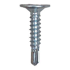 Wood to Steel Self-Drilling 1" Trailer Wall Board Screws – Zinc Plated Wafer Head – 1 lb (~165)