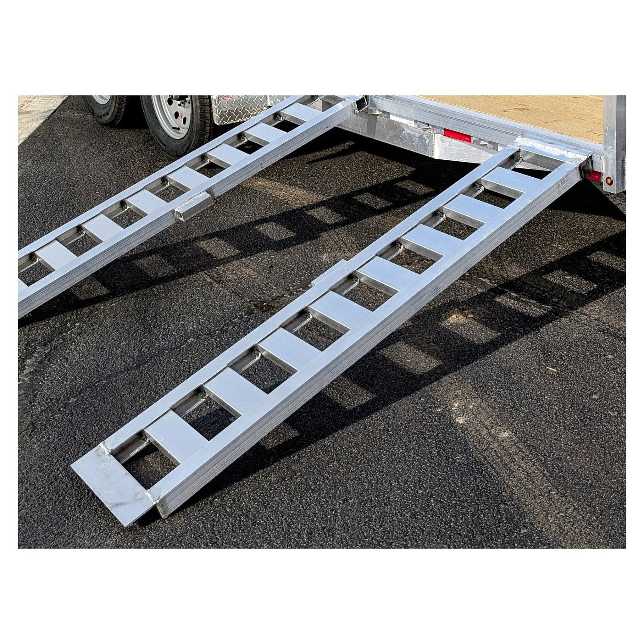 Silver Ox Replacement Aluminum ATV Side Loading Ramp - full product view | AAA Trailer