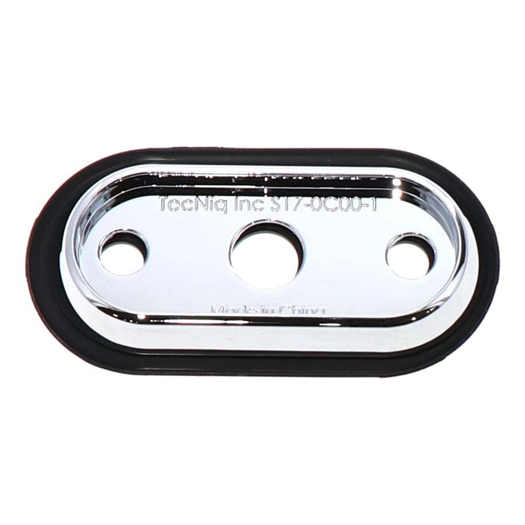 Tecniq S170 Chrome Base & Gasket for Surface-Mount Marker Lights - full product view | AAA Trailer