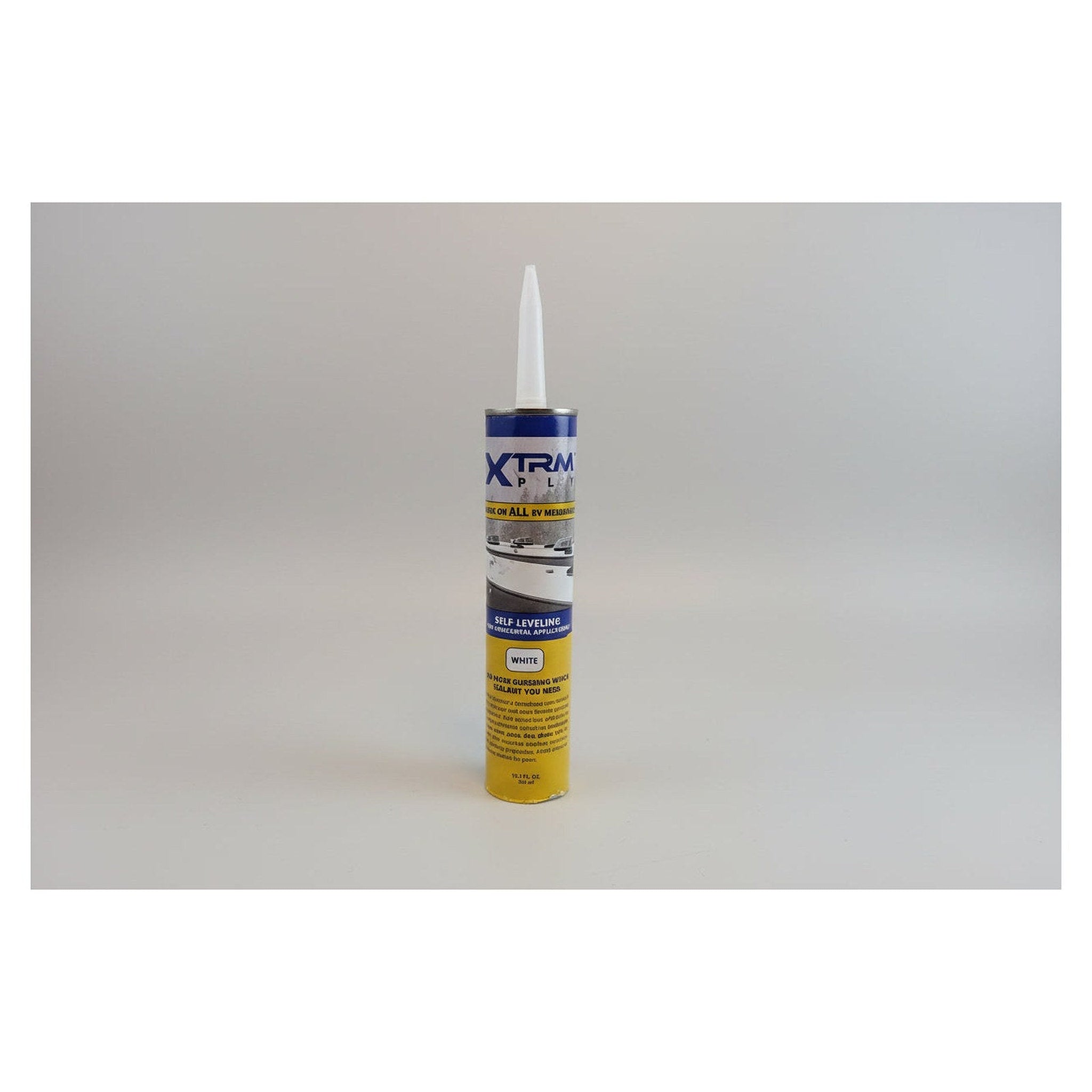 XTRM Universal Self-Leveling White Lap Sealant – For EPDM, TPO & PVC Roofs - full product view | AAA Trailer
