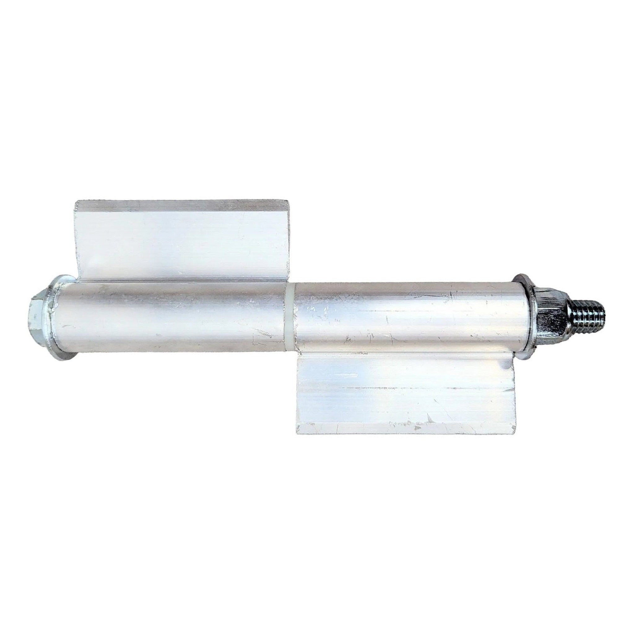 Silver Ox Weld on Aluminum Ramp Gate Barrel Hinge 8 1/4in - Removable Pin - full product view | AAA Trailer