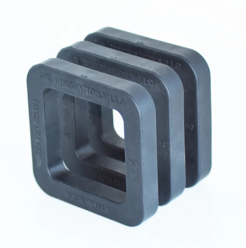 2.5 Inch Hitch Receiver Silencer Pad – Rubber pad shown next to 2.5 inch receiver tube | AAA Trailer
