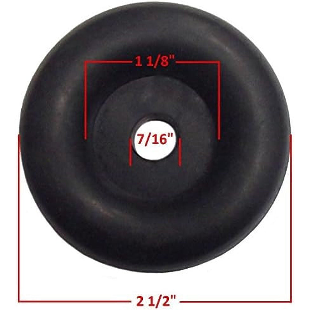 2.5" Round Trailer Ramp Door Rubber Bumper – Heavy Duty Cargo Trailer Ramp Stop