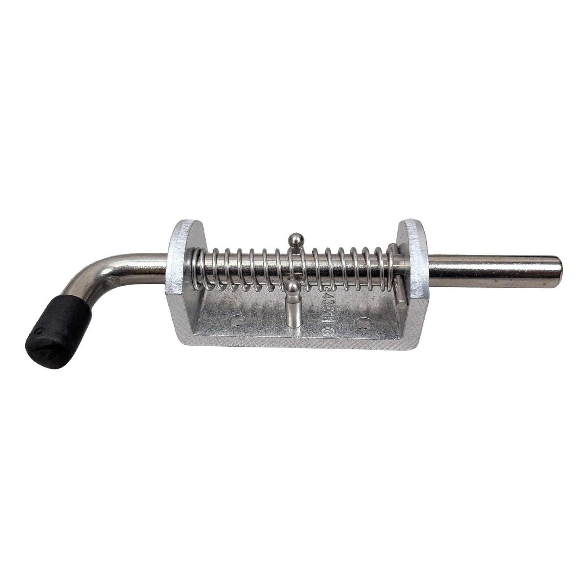 Spring Latch w/Aluminum Base and 7-5/16" Pin - 7/16" Diameter Wallace Forge Tipper - full product view | AAA Trailer