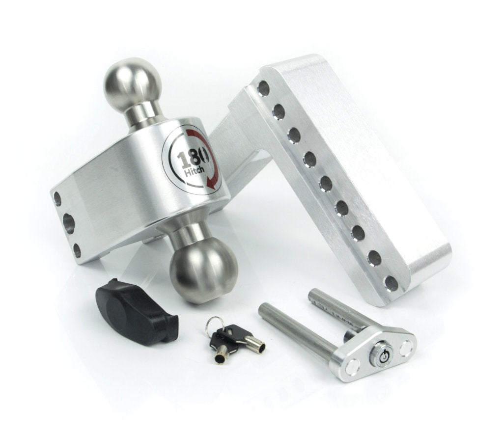 Weigh Safe 180 Turnover Hitch with Dual 2 & 2 5/16 Tow Balls - full product view | AAA Trailer