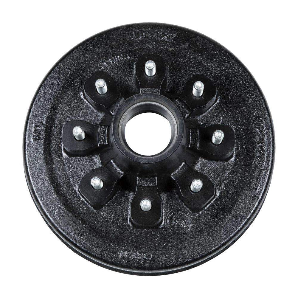 7K Trailer Hub Drum 8 on 6.5 – Lippert 122096 12x2 Fits Dexter & Lippert Axles - 7,000 lb - full product view | AAA Trailer